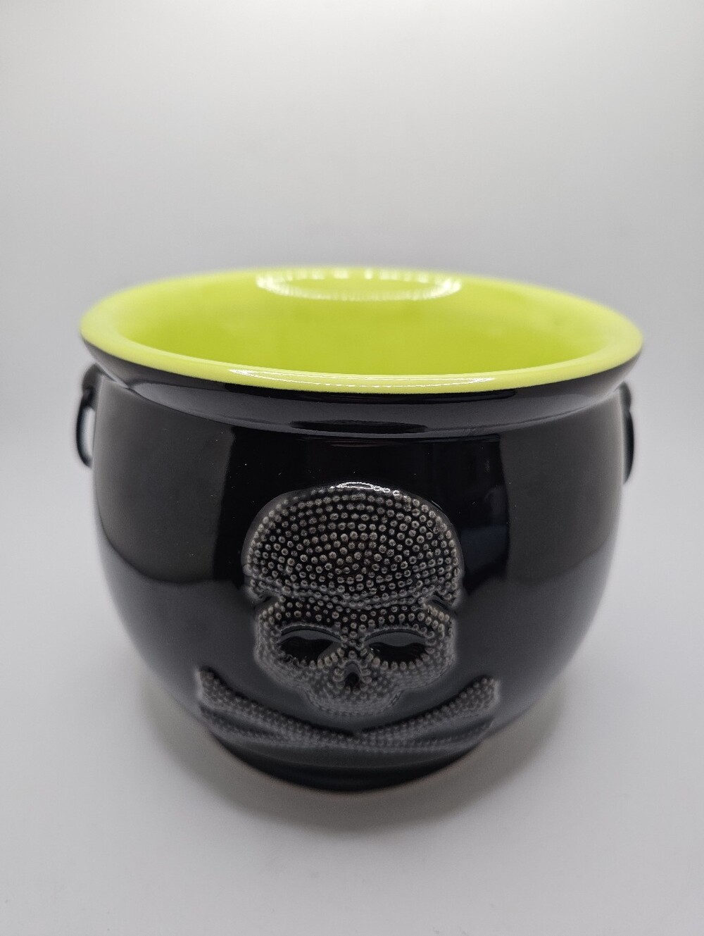 Yankee Candle Halloween Skull Cauldron Jar Candle Holdee Bowl